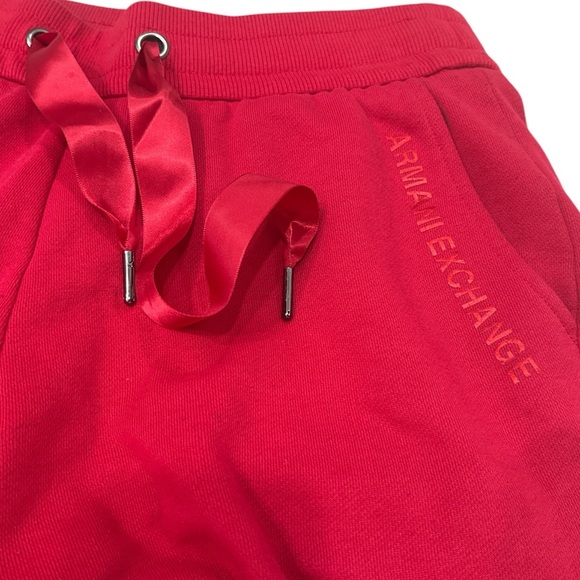 ARMANI EXCHANGE | Red Sweatpants with pockets Size Small Ribbon Tie - Picture 3 of 3
